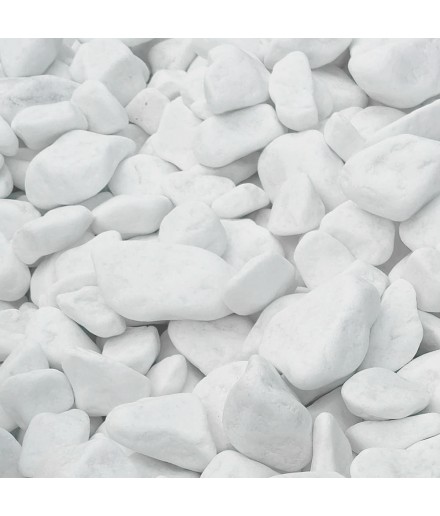 EXTRA WHITE THASSOS pebbles 40-80mm