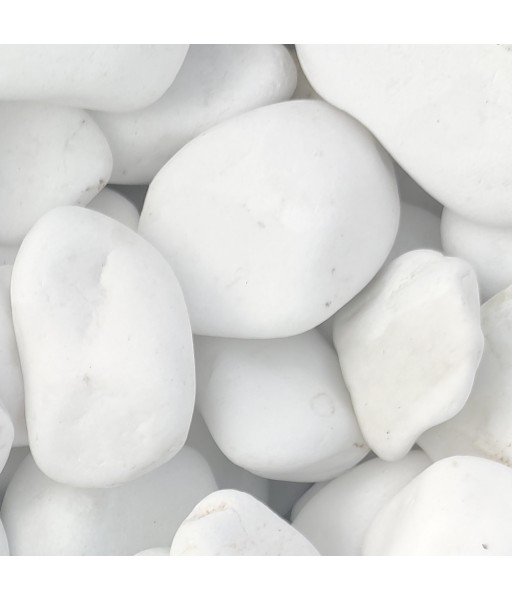 EXTRA WHITE THASSOS pebbles 80-130mm