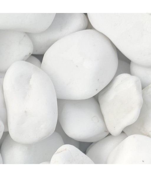 EXTRA WHITE THASSOS pebbles 80-130mm EXTRA WHITE THASSOS pebbles 80-130mm